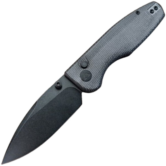 CMB Made Knives Predator V3 Button Lock Black Micarta Folding 14C28N Pocket Knife 19B