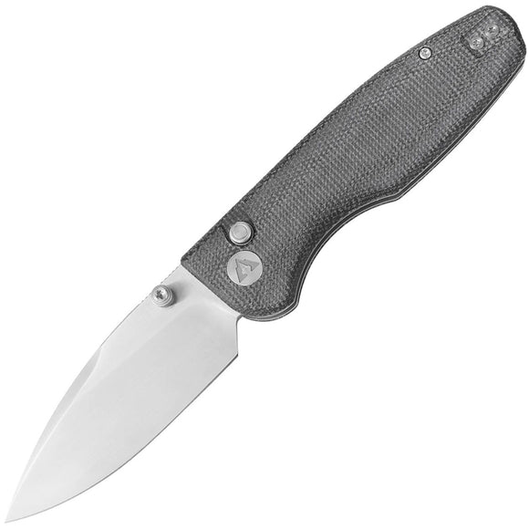 CMB Made Knives Predator V3 Button Lock Black Micarta Folding 14C28N Pocket Knife 19C