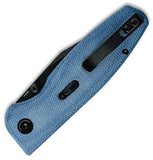 CMB Made Knives Lucky Linerlock Blue Micarta Folding PVD 14C28N Pocket Knife 21B