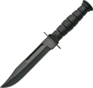 Rite Edge Survival Black Stainless Steel Clip Point Fixed Blade Knife 211360BK