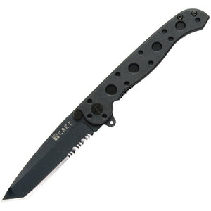 CRKT M16 Zytel Black EDP Part Serrated Folding Tanto Blade GRN Handle Knife 10KZ  -On Sale