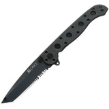 CRKT M16 Zytel Black EDP Part Serrated Folding Tanto Blade GRN Handle Knife 10KZ   - On Sale