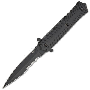 CRKT Xolotl Black G10 SK-5 Veff Serrated Fixed Blade Knife w/ Sheath 2263