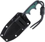 CRKT Minimalist Nessmuk Black & Green Micarta D2 Steel Fixed Blade Neck Knife 2376