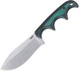 CRKT Minimalist Nessmuk Black & Green Micarta D2 Steel Fixed Blade Neck Knife 2376