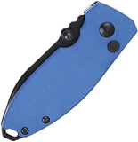 CRKT Squid Button Lock Blue Burlap Micarta Folding D2 Steel Pocket Knife 2474BD