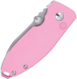 CRKT Squid Button Lock Rose Quartz Pink G10 Folding 14C28N Steel Pocket Knife 2474P