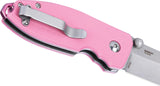 CRKT Squid Button Lock Rose Quartz Pink G10 Folding 14C28N Steel Pocket Knife 2474P