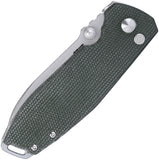 CRKT Squid XM Button Lock Green Micarta Folding D2 Steel Pocket Knife 2495GR