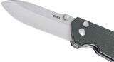 CRKT Squid XM Button Lock Green Micarta Folding D2 Steel Pocket Knife 2495GR