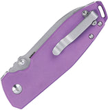 CRKT Squid XM Button Lock Purple G10 Folding 14C28N Steel Pocket Knife 2495P