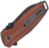 CRKT Squid II Linerlock Santos Mahogany Wood Folding M390 Pocket Knife 2496WK