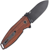 CRKT Squid II Linerlock Santos Mahogany Wood Folding M390 Pocket Knife 2496WK