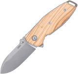 CRKT Squid II Linerlock Olive Wood Folding M390 Pocket Knife 2496W