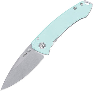 CRKT Tuna Compact Framelock Aqua Blue G10 & Stainless Folding 14C28N Pocket Knife 2522B