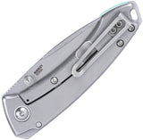 CRKT Tuna Compact Framelock Aqua Blue G10 & Stainless Folding 14C28N Pocket Knife 2522B