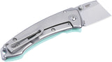 CRKT Tuna Compact Framelock Aqua Blue G10 & Stainless Folding 14C28N Pocket Knife 2522B