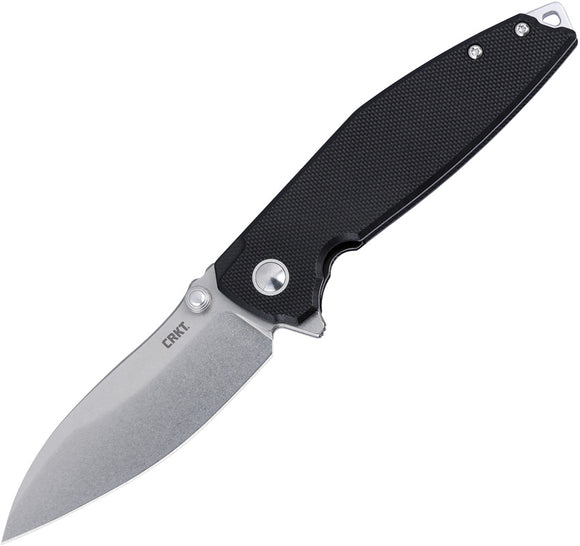 CRKT Ibis Linerlock Black G10 Folding D2 Steel Drop Pt Pocket Knife 2540