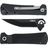 CRKT Goken Folding Knife Black G-10 Handle Tanto Blade 2920