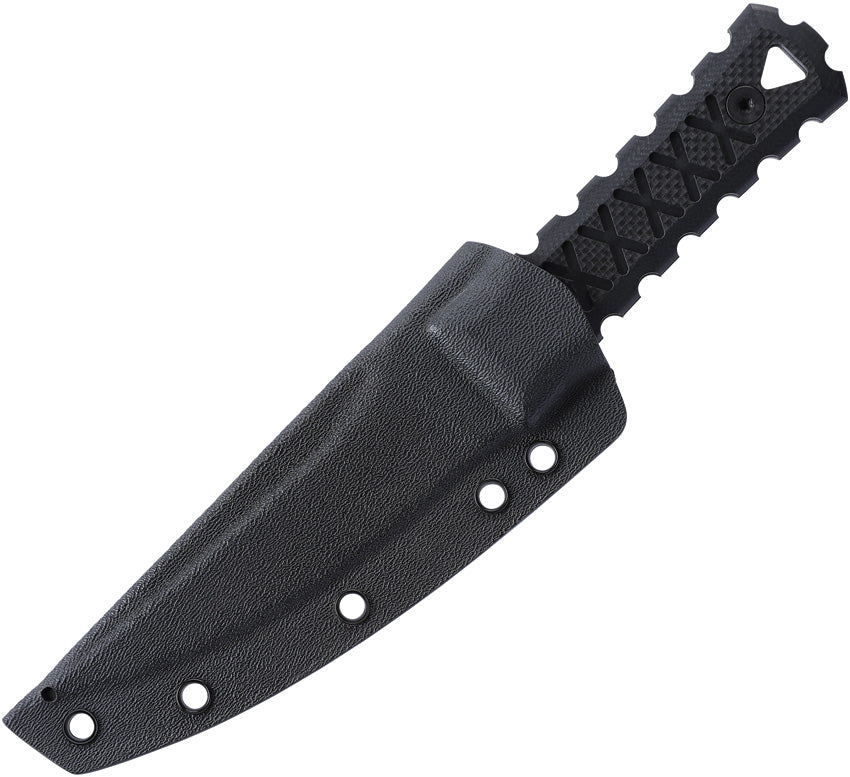 CRKT HZ4 Black Textured G10 SK-5 Trailing Pt Fixed Blade Knife w