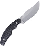 CRKT Burrower Black Canvas Micarta D2 Steel Fixed Blade Knife w/ Sheath 3610
