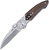 CRKT Walker Blade Lock Black & Brown G10 Folding 14C28N Pocket Knife 4200