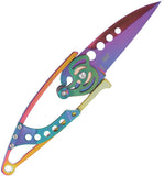 CRKT Snap Lock Mechanism Iridescent Stainless Steel Folding 420J2 Pocket Knife 5102P