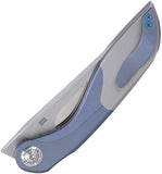 CRKT Fial Linerlock Blue & Gray Titanium Folding Bohler M390 Pocket Knife 5671