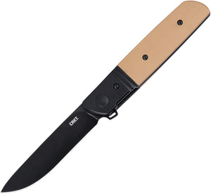 CRKT Bamboozled Linerlock A/O Brown G10 & Stainless Folding D2 Steel Pocket Knife 5720B