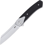 CRKT Viento Linerlock Black G10 Folding D2 Steel Sheepsfoot Pocket Knife 7135