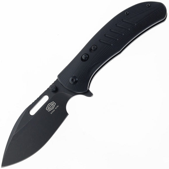 Critical Strike Zulu Button Lock Blackout G10 Folding VG-10 Pocket Knife TL505BKBW