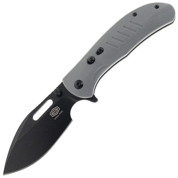 Critical Strike Zulu Button Lock Gray G10 Folding Black VG-10 Pocket Knife TL505GRBW