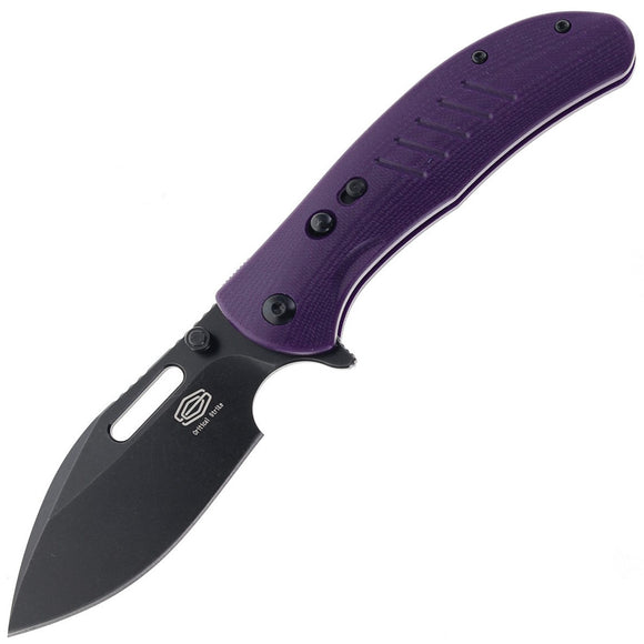 Critical Strike Zulu Button Lock Purple G10 Folding VG-10 Pocket Knife TL505PLBW