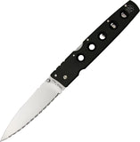 Cold Steel Hold Out I Serrated Lockback Black G10 Handle Stainless Knife 11HCXLS