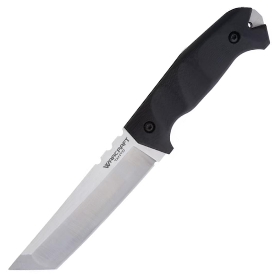 Cold Steel Medium Warcraft Tanto Black G10 San Mai III Fixed Blade Kni ...