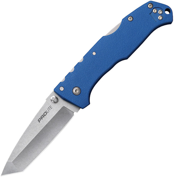 Cold Steel Pro Lite Lockback Blue FRN Handle Folding Tanto Blade Knife 20NSTLU