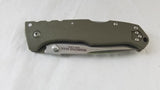 COLD STEEL OD Green Working Man Straight Folding Pocket Knife - 54NVG