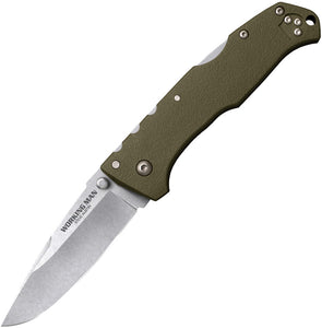 COLD STEEL OD Green Working Man Straight Folding Pocket Knife - 54NVG