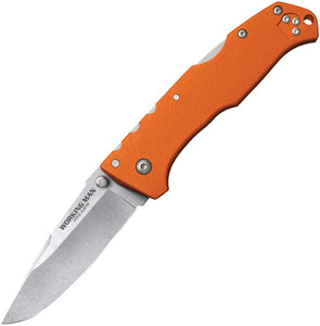 COLD STEEL Blaze Orange Working Man Straight Folding Pocket Knife - 54NVRY