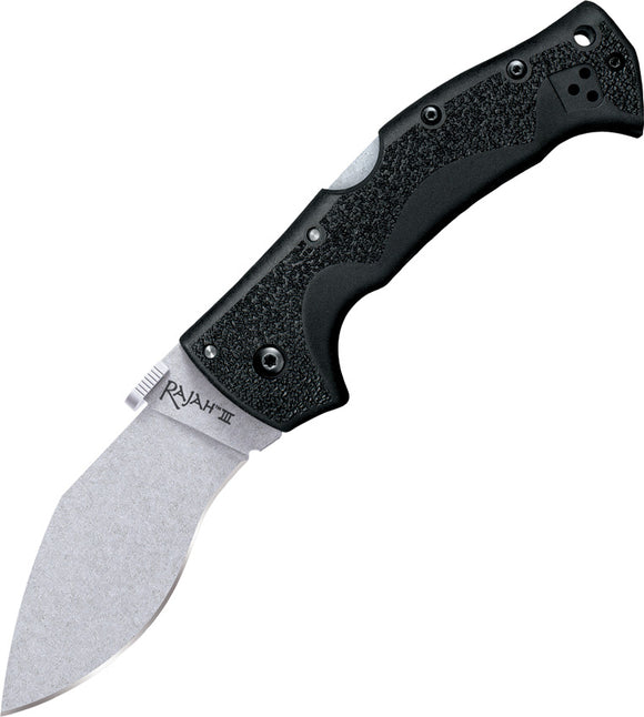 Cold Steel Rajah 3 Lockback Black Handle Stainless Folding Knife 62JM