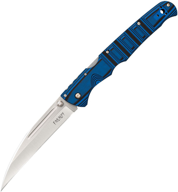 Cold Steel Frenzy II Lockback Black & Blue G10 S35VN Folding Pocket Knife 62P2A