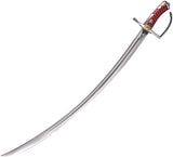 Cold Steel 38" Polish Saber Red Handle 1055 Carbon Steel Fixed Blade Sword 88RPS