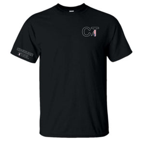 Coeburn Tool American Flag SM Outline Logo Black Short Sleeve T-Shirt w/ Outline Coeburn Sleeve XL