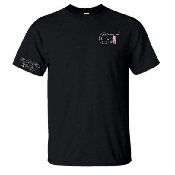 Coeburn Tool American Flag SM Outline Logo Black Short Sleeve T-Shirt w/ Outline Coeburn Sleeve XL