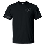 Coeburn Tool American Flag SM Outline Logo Black Short Sleeve T-Shirt w/ Outline Coeburn Sleeve L