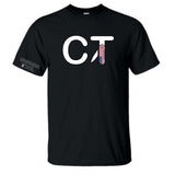 Coeburn Tool CT American Flag LG Logo Black Short Sleeve T-Shirt w/ Outline Coeburn Sleeve XL