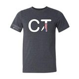 Coeburn Tool CT American Flag LG Logo Dark Gray Short Sleeve T-Shirt w/ Outline Coeburn Sleeve XL