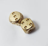 Coeburn Tool Large Solid Brass Playing Dice Set of 2 T3008