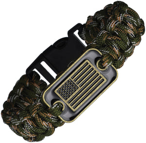 Coeburn Tool Green Camo Paracord Bracelet w/ Flag Emblem 3009