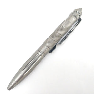 Coeburn Tool Gray Aluminum Tactical Writing Pen w/ Refill & Pocket Clip T3012